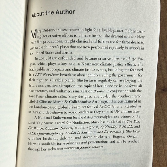 Book : The Parents' Guide to Climate Revolution by Mary DeMocker - autographed - Picture 9 of 9